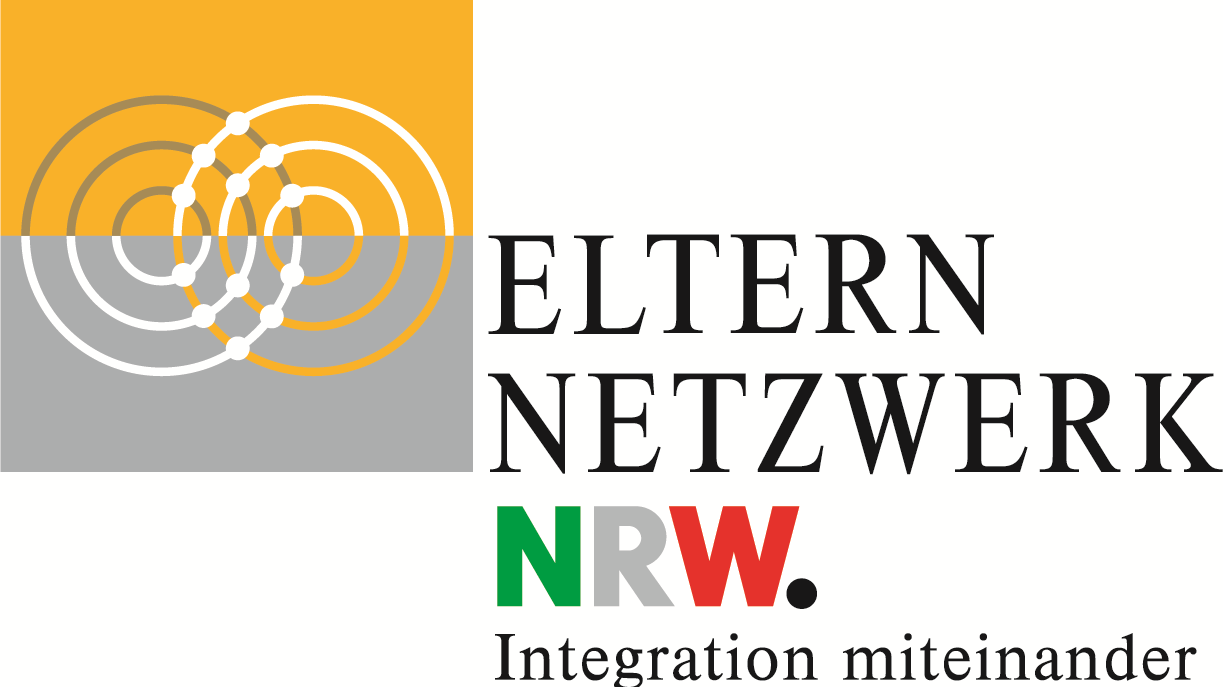 Zu sehen ist das Logo des Elternnetzwerks NRW - Integration miteinander e.V..