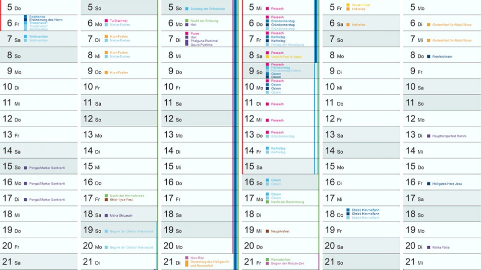 Interreligiöser Kalender