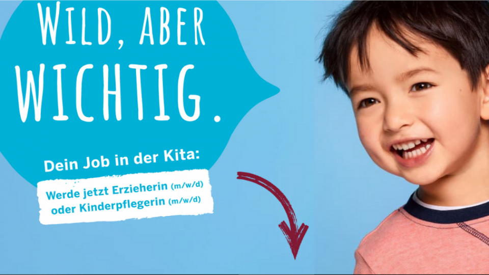 Kita-Helfer blau